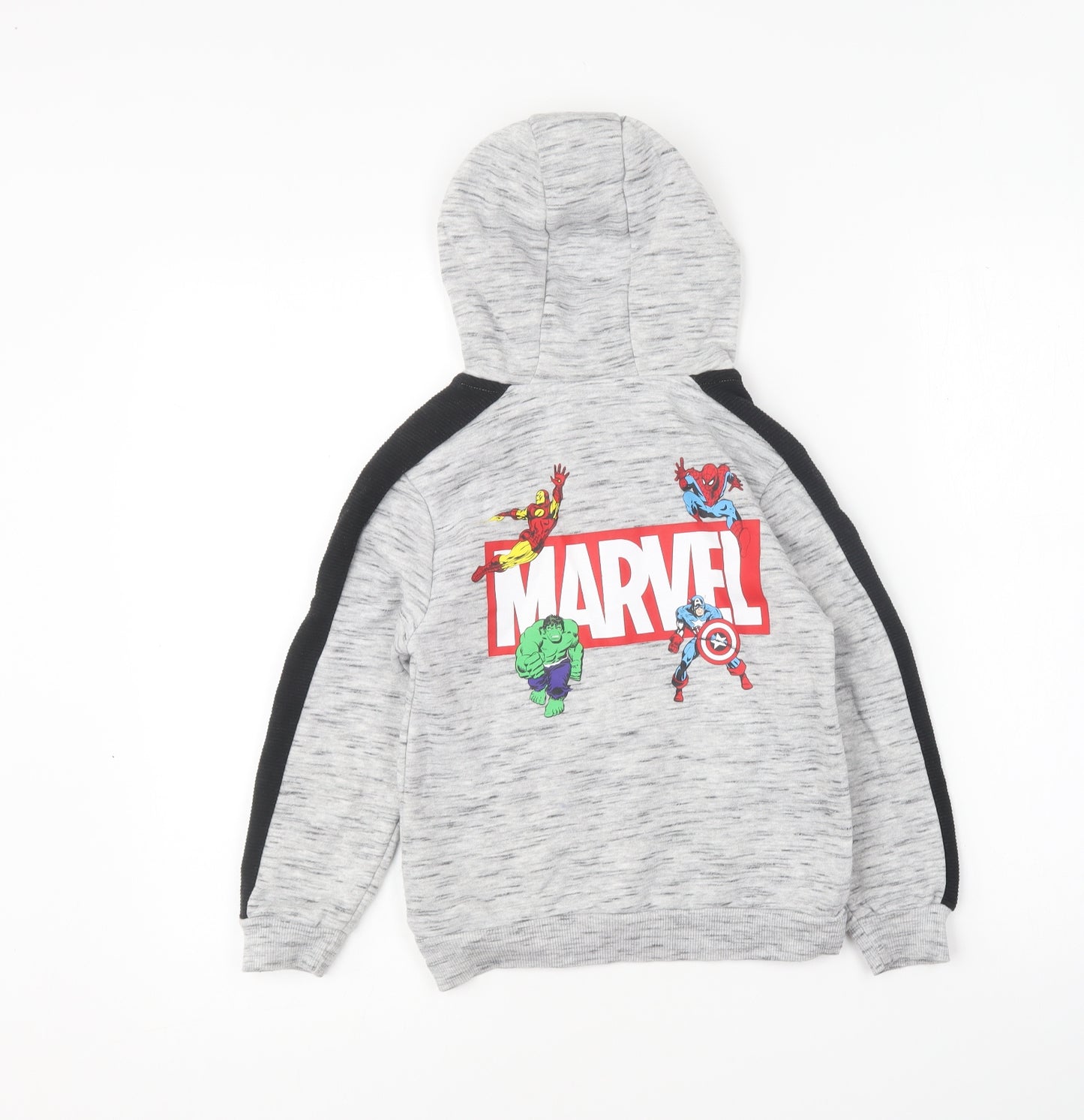 Primark Boys Grey Polyester Pullover Hoodie Size 6-7 Years Pullover - Marvel
