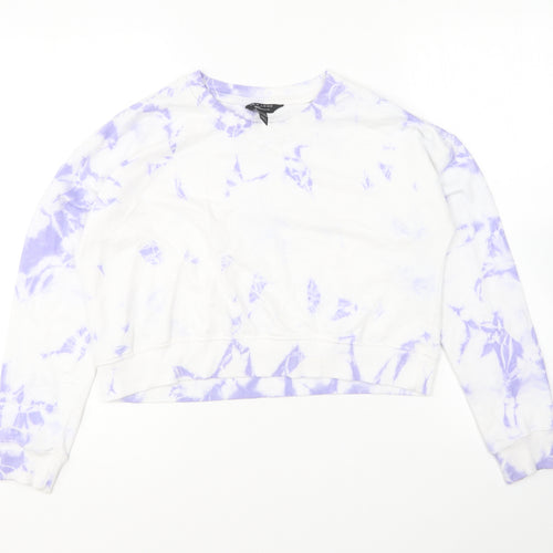 New Look Girls Multicoloured Polyester Pullover Sweatshirt Size 12-13 Years Pullover - Tie Dye