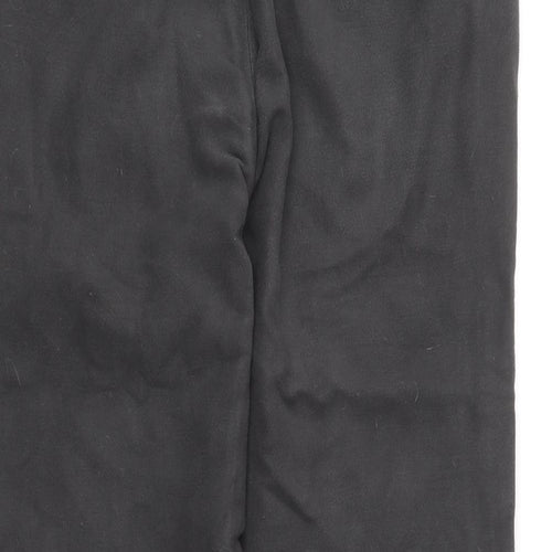 Marks and Spencer Womens Grey Cotton Chino Trousers Size 36 in L31 in Regular Button
