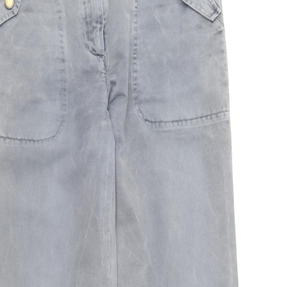 Ted Baker Womens Grey Cotton Straight Jeans Size M L31 in Regular Hook & Eye