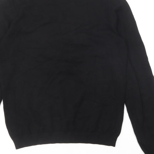 H&M Womens Black Round Neck Viscose Pullover Jumper Size S