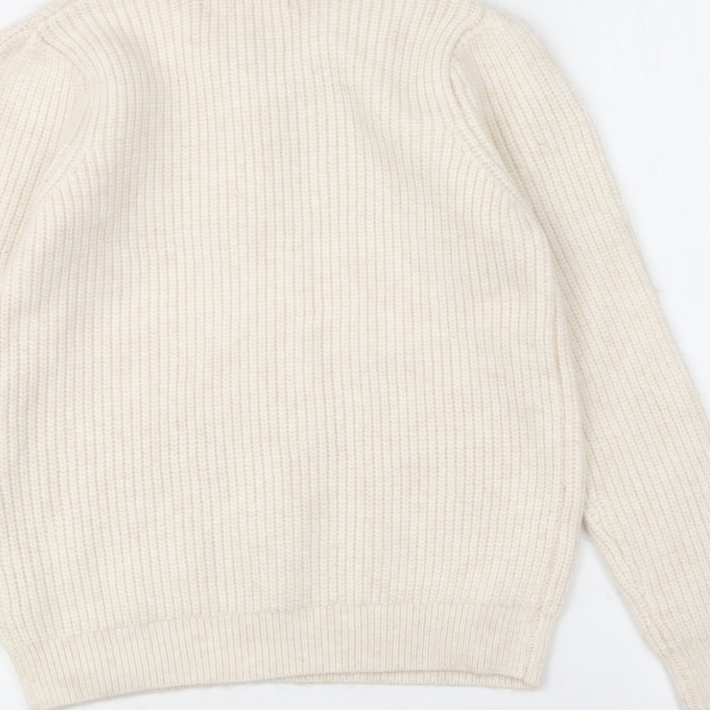 Primark Womens Beige Collared Polyester Pullover Jumper Size S