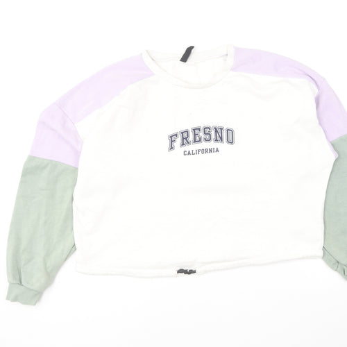 H&M Womens Multicoloured Cotton Pullover Sweatshirt Size M Pullover - Fresno California