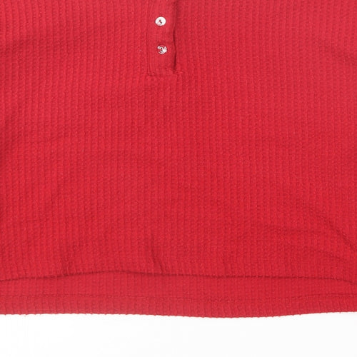 Primark Womens Red Roll Neck Polyester Pullover Jumper Size M