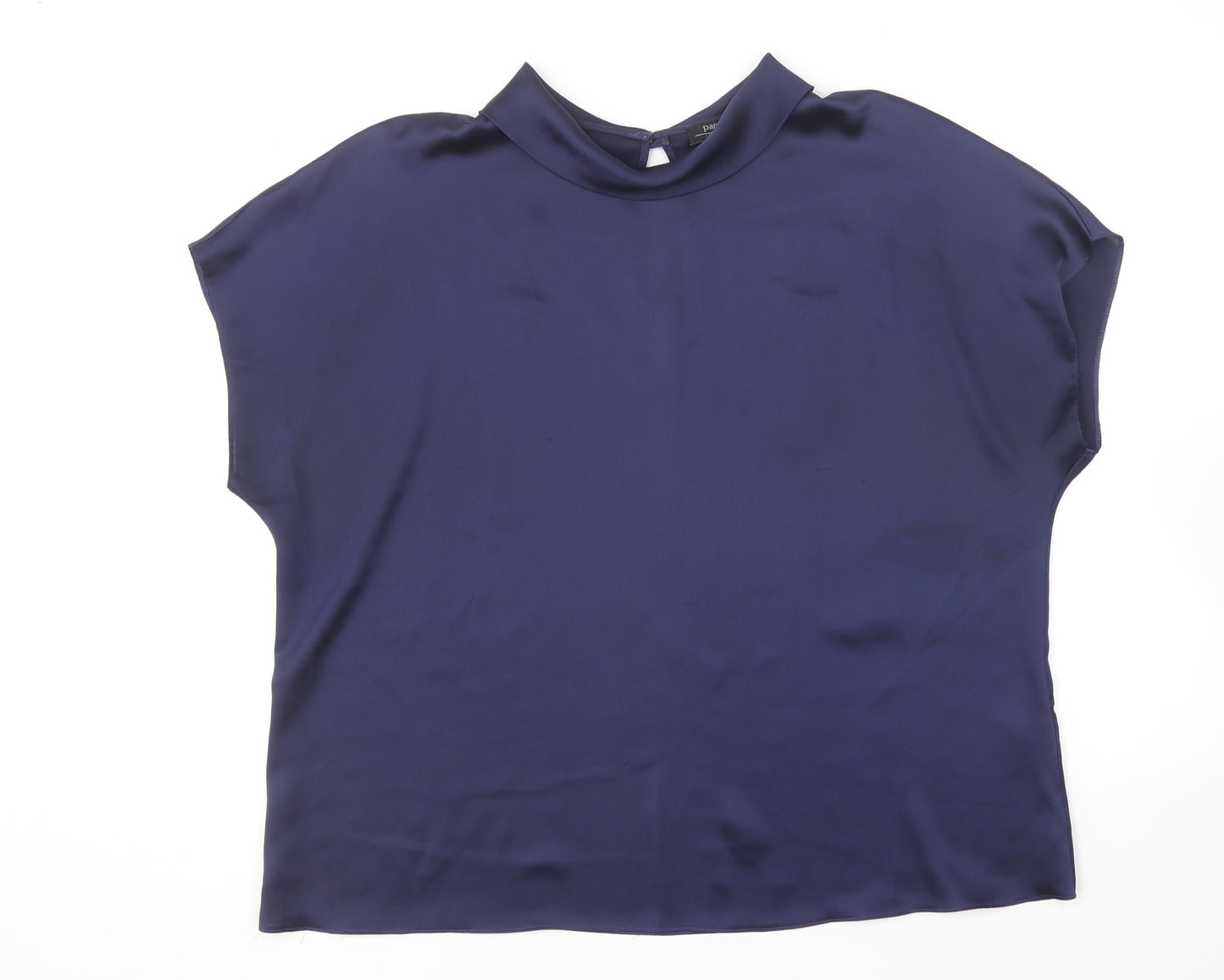 Papaya Womens Blue Polyester Basic Blouse Size 20 High Neck
