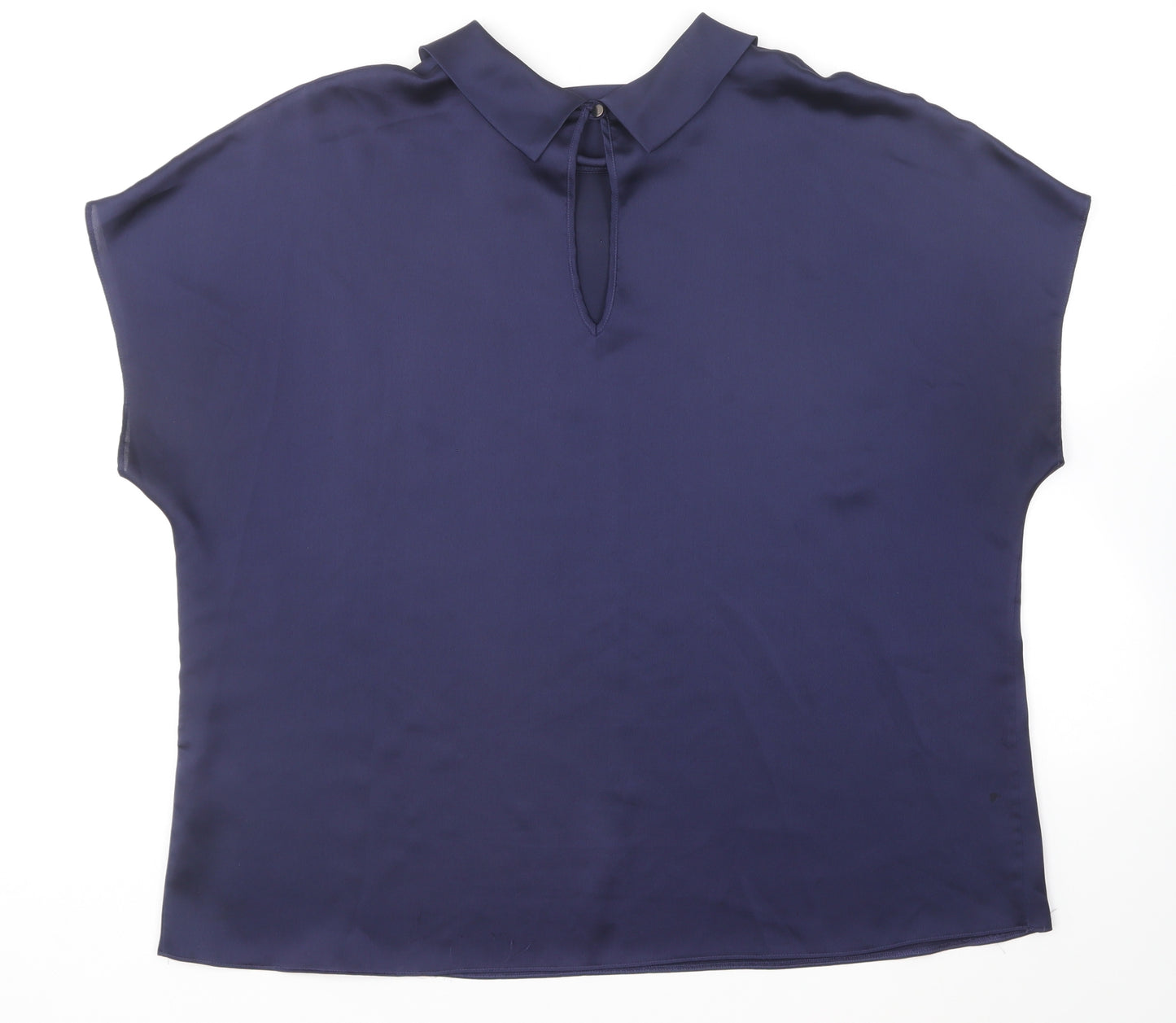 Papaya Womens Blue Polyester Basic Blouse Size 20 High Neck