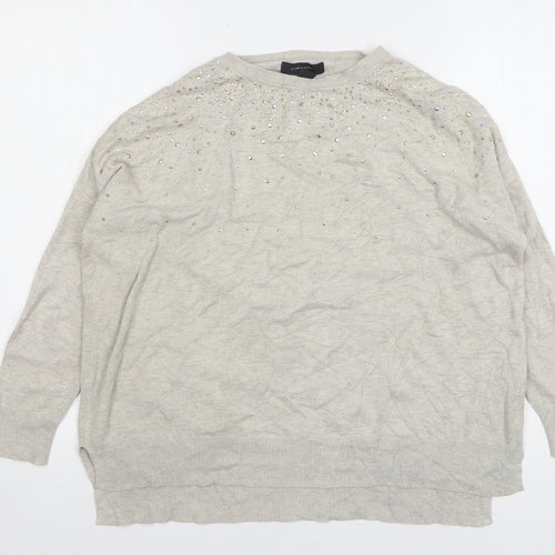 Atmosphere Womens Beige Roll Neck Acrylic Pullover Jumper Size 10