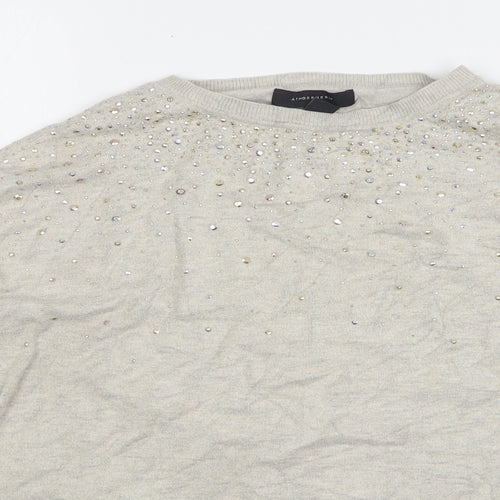 Atmosphere Womens Beige Roll Neck Acrylic Pullover Jumper Size 10