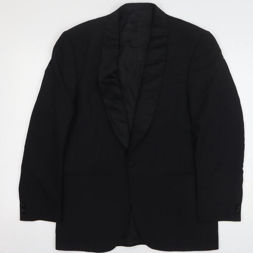 Mr Harry Mens Black Wool Jacket Suit Jacket Size 38
