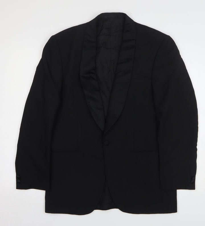 Mr Harry Mens Black Wool Jacket Suit Jacket Size 38