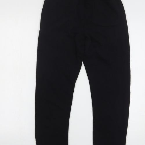 H&M Boys Black Geometric Cotton Sweatpants Trousers Size 13 Years Regular Drawstring - Brooklyn