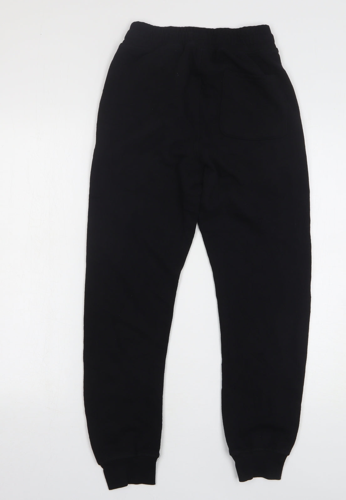 H&M Boys Black Geometric Cotton Sweatpants Trousers Size 13 Years Regular Drawstring - Brooklyn