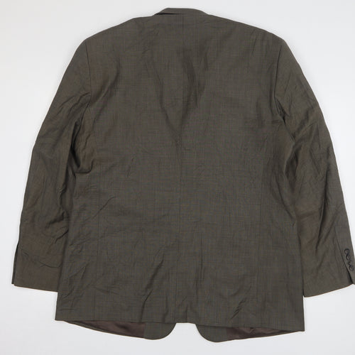 Stafford Mens Green Wool Jacket Suit Jacket Size 46