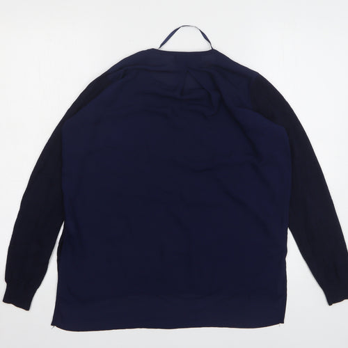 Atmosphere Womens Blue V-Neck Viscose Pullover Jumper Size 12