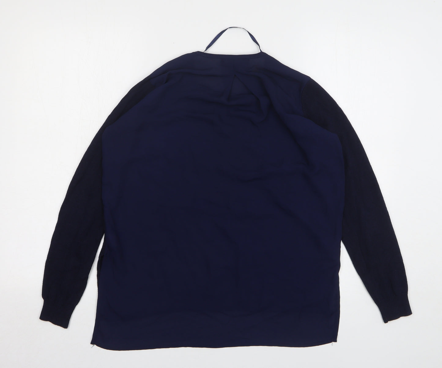 Atmosphere Womens Blue V-Neck Viscose Pullover Jumper Size 12