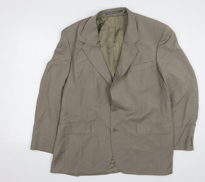 The Label Mens Beige Wool Jacket Suit Jacket Size 42