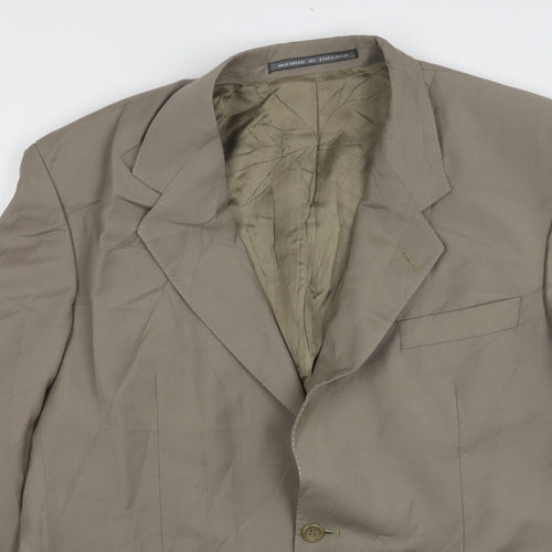 The Label Mens Beige Wool Jacket Suit Jacket Size 42