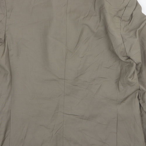 The Label Mens Beige Wool Jacket Suit Jacket Size 42