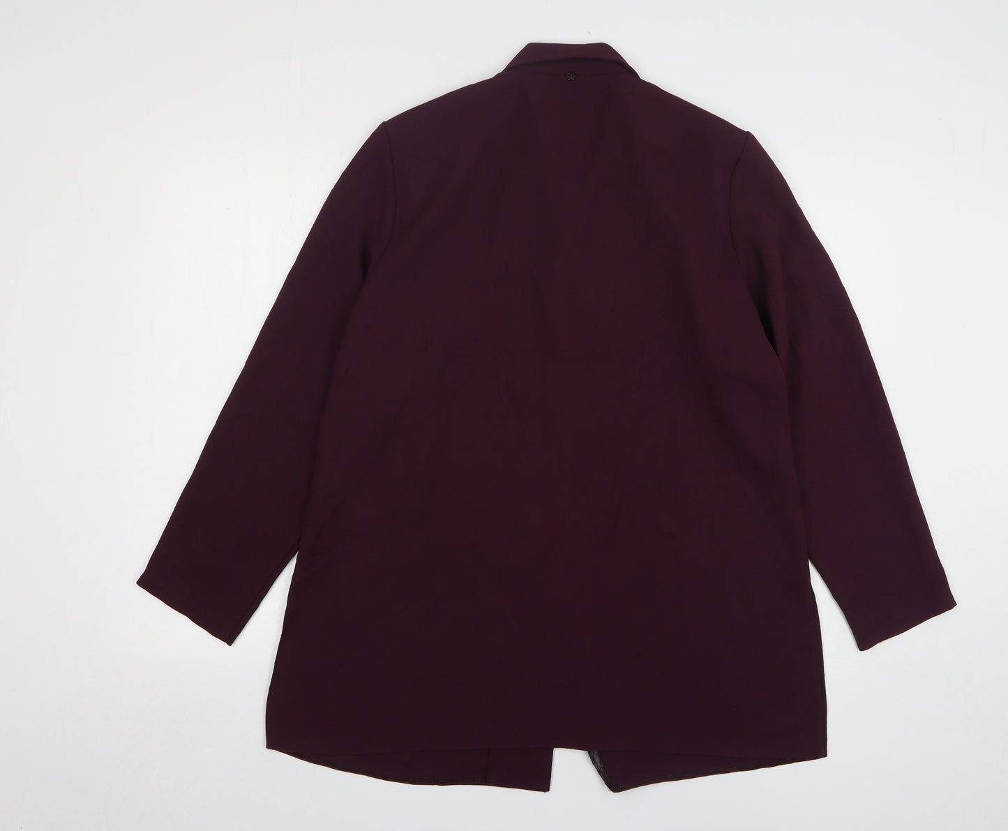 Design Essentials Womens Purple Polyester Jacket Suit Jacket Size 16