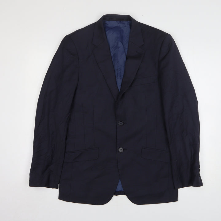 Linea Mens Blue Wool Jacket Suit Jacket Size 36