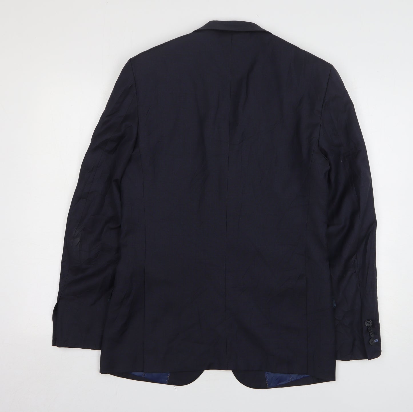 Linea Mens Blue Wool Jacket Suit Jacket Size 36