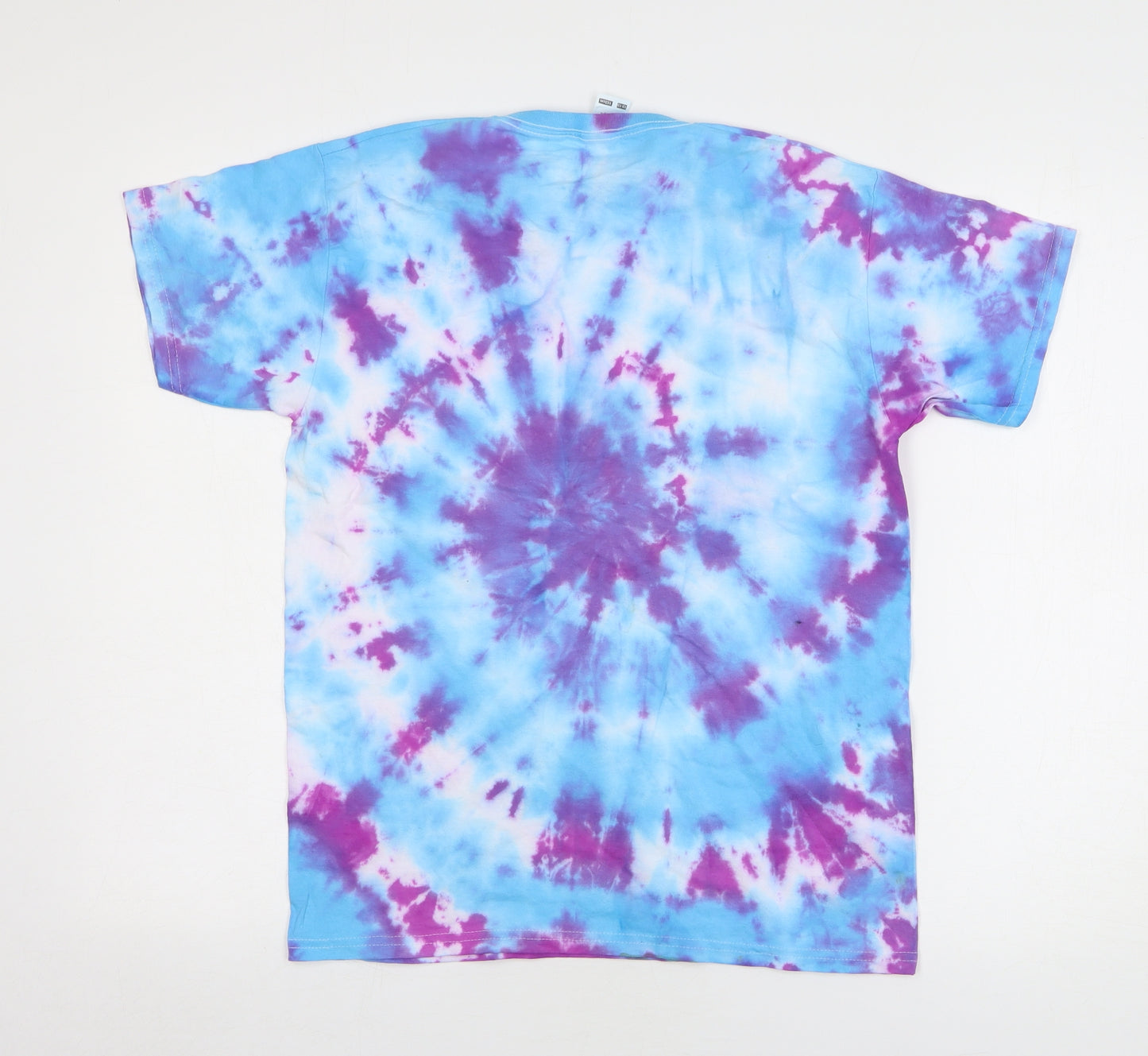 Fruit of the Loom Girls Multicoloured Geometric Cotton Basic T-Shirt Size 12-13 Years Round Neck Pullover - Tie Dye