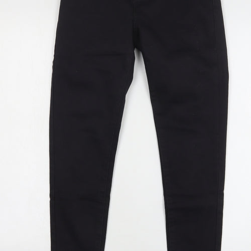 Denim & Co. Womens Black Cotton Skinny Jeans Size 10 L28 in Regular Button