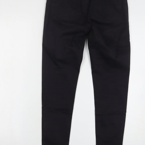 Denim & Co. Womens Black Cotton Skinny Jeans Size 10 L28 in Regular Button