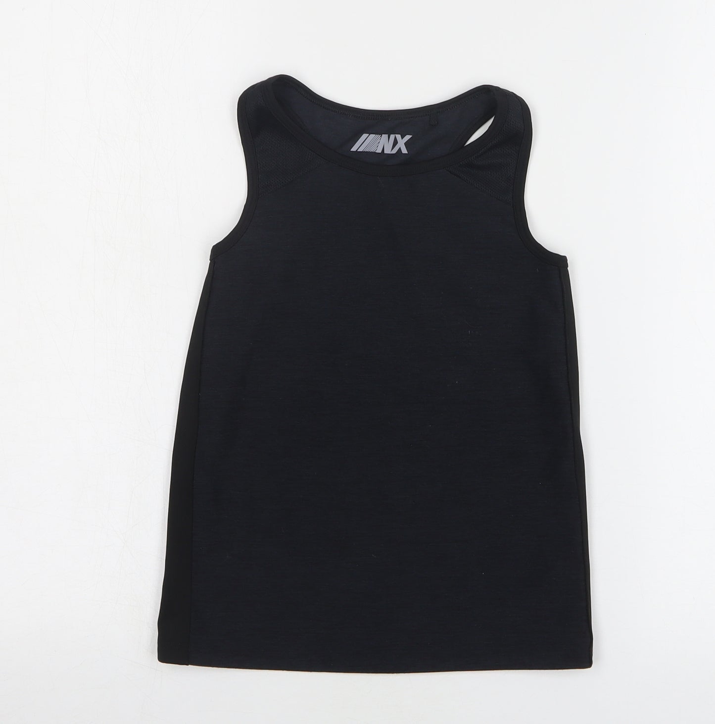 NEXT Girls Black Polyester Basic Tank Size 8 Years Boat Neck Pullover