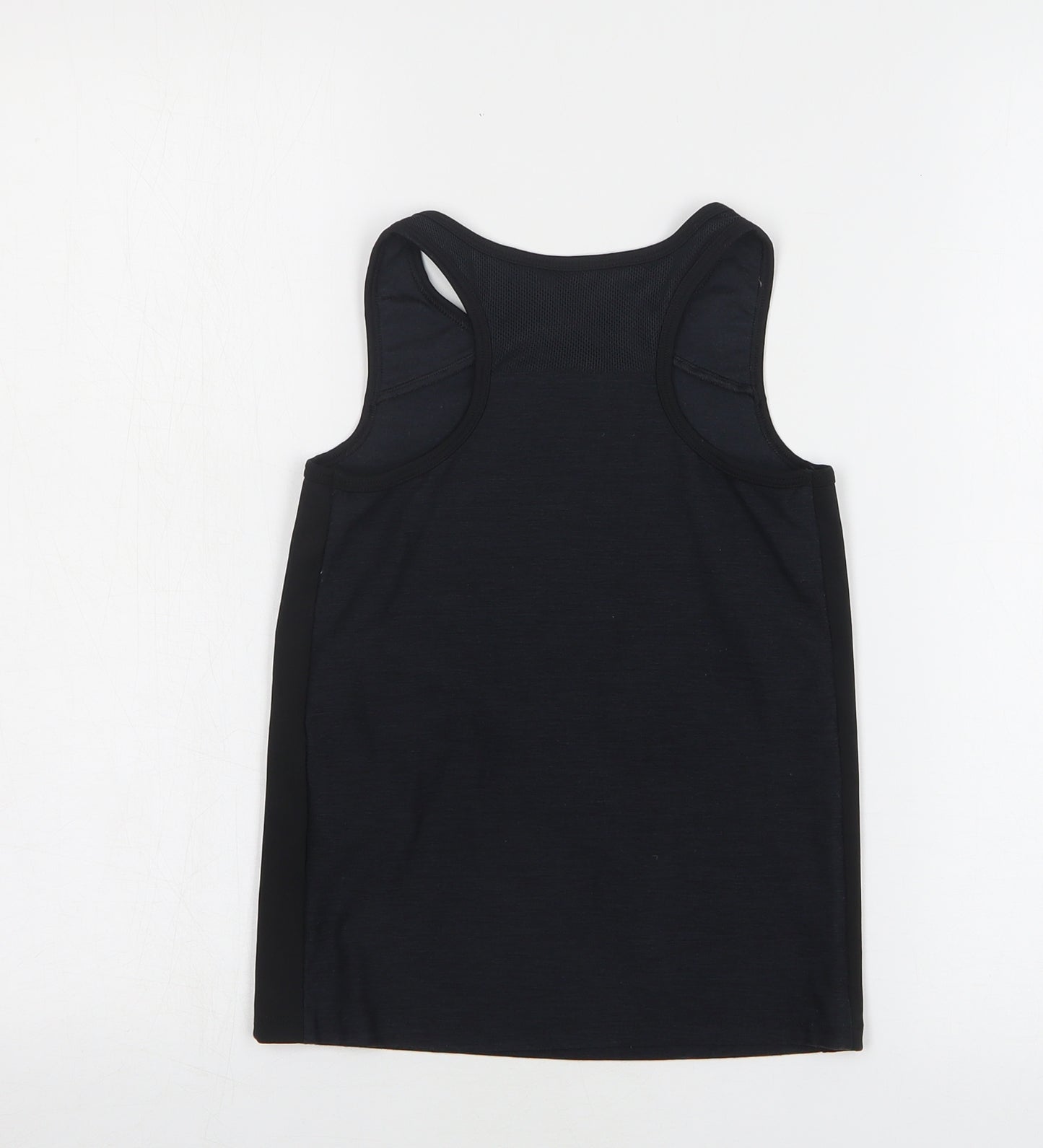 NEXT Girls Black Polyester Basic Tank Size 8 Years Boat Neck Pullover