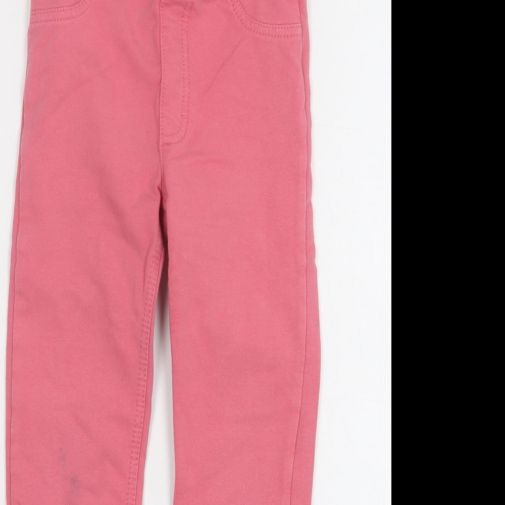 H&M Girls Pink Cotton Jegging Jeans Size 5-6 Years Regular