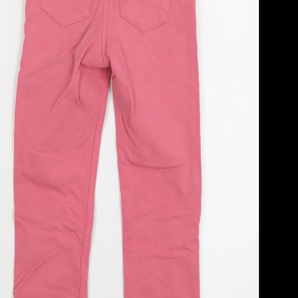 H&M Girls Pink Cotton Jegging Jeans Size 5-6 Years Regular