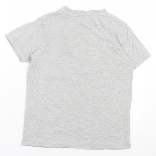 George Boys Grey Cotton Basic T-Shirt Size 11-12 Years Crew Neck Pullover - Pro Gamer