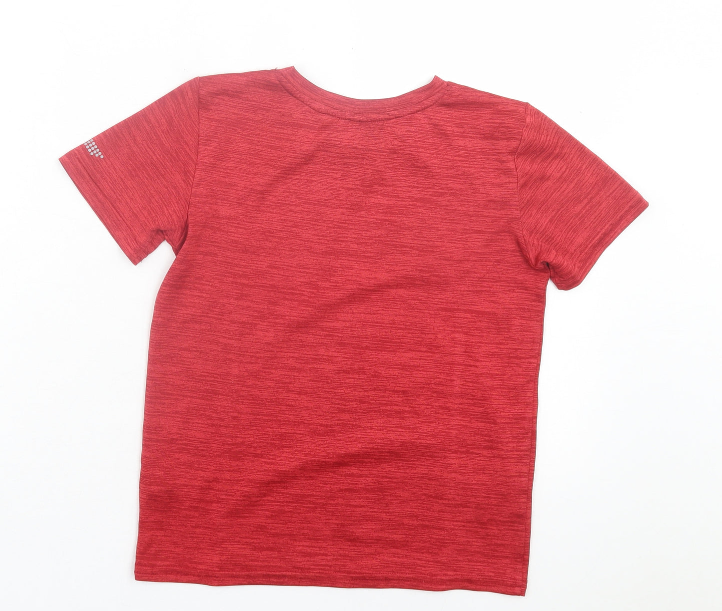 Dunnes Stores Boys Red Polyester Basic T-Shirt Size 7-8 Years Crew Neck Pullover