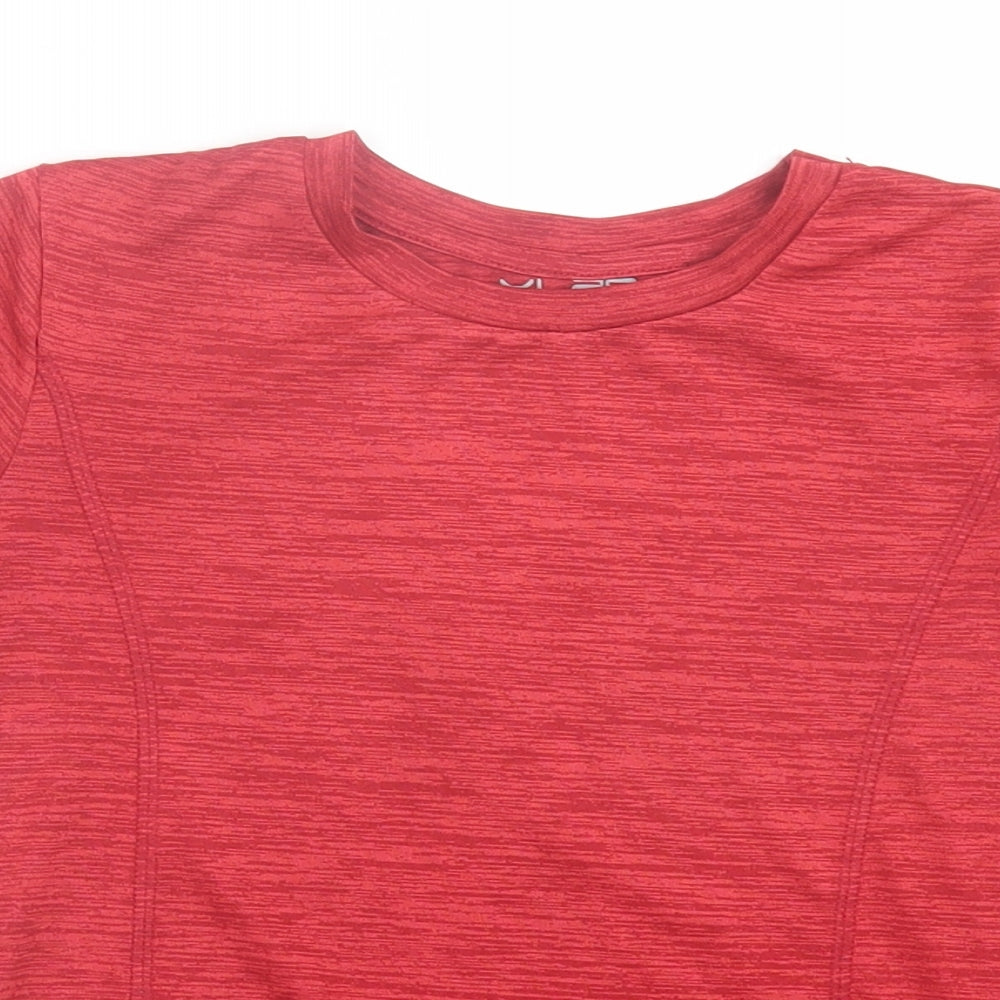 Dunnes Stores Boys Red Polyester Basic T-Shirt Size 7-8 Years Crew Neck Pullover