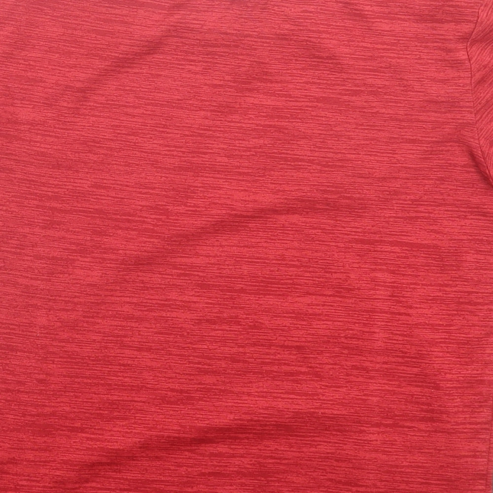 Dunnes Stores Boys Red Polyester Basic T-Shirt Size 7-8 Years Crew Neck Pullover