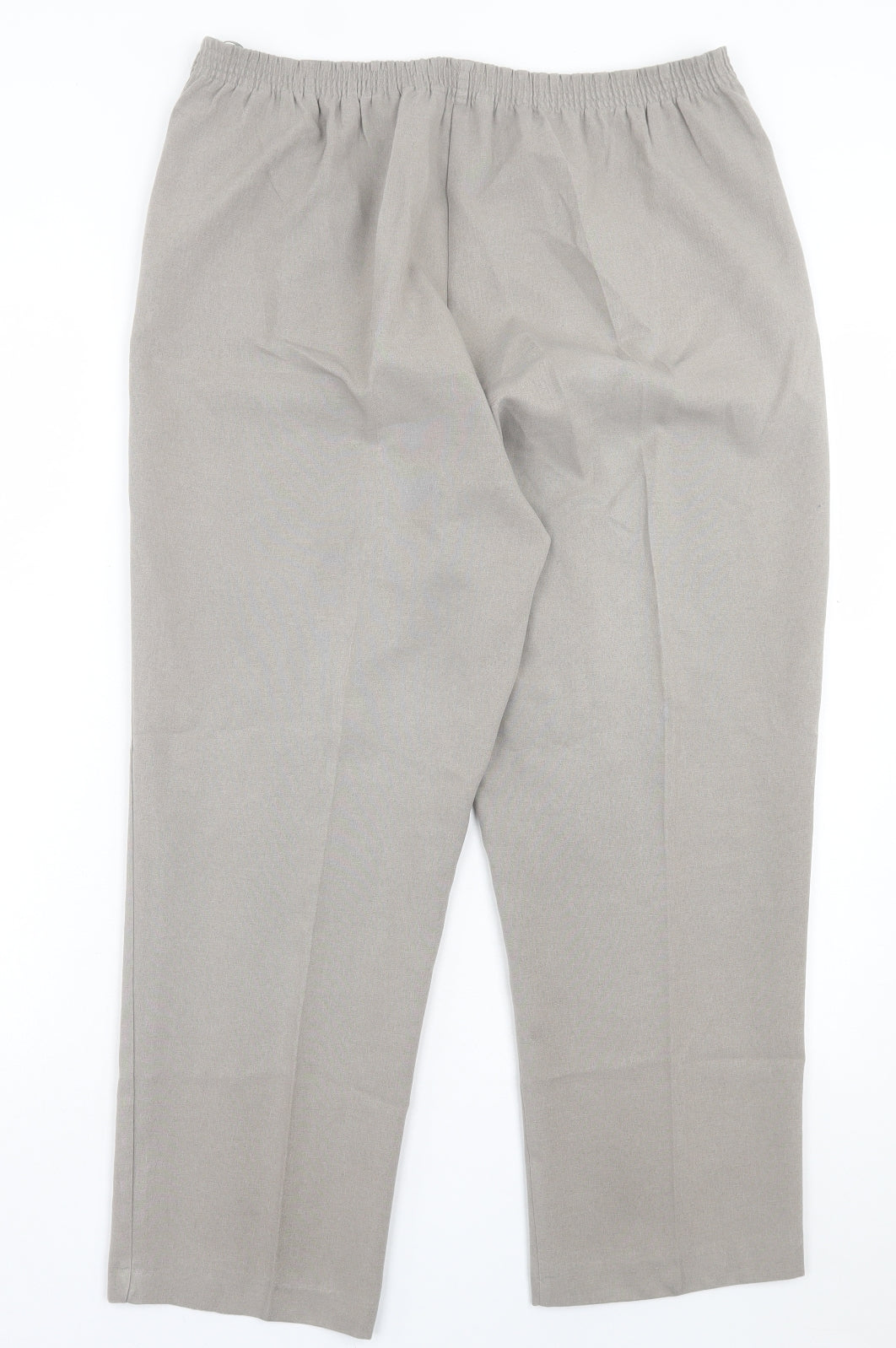 bonmarch Womens Grey Polyester Trousers Size 16 L26 in Regular - Elastic Waist