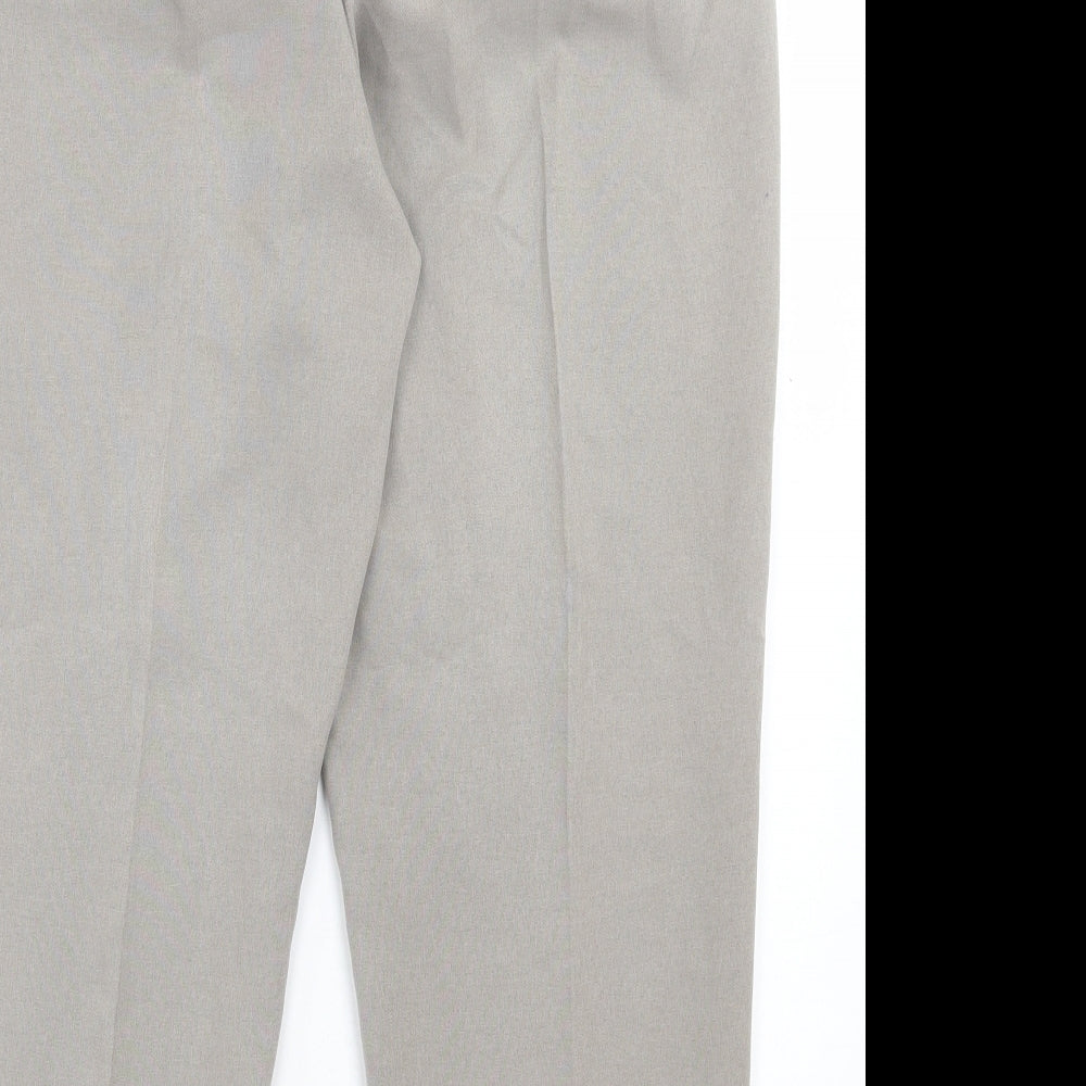 bonmarch Womens Grey Polyester Trousers Size 16 L26 in Regular - Elastic Waist