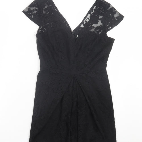 BPC Womens Black Polyamide Playsuit One-Piece Size 8 Zip