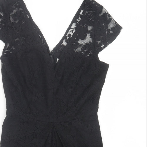 BPC Womens Black Polyamide Playsuit One-Piece Size 8 Zip