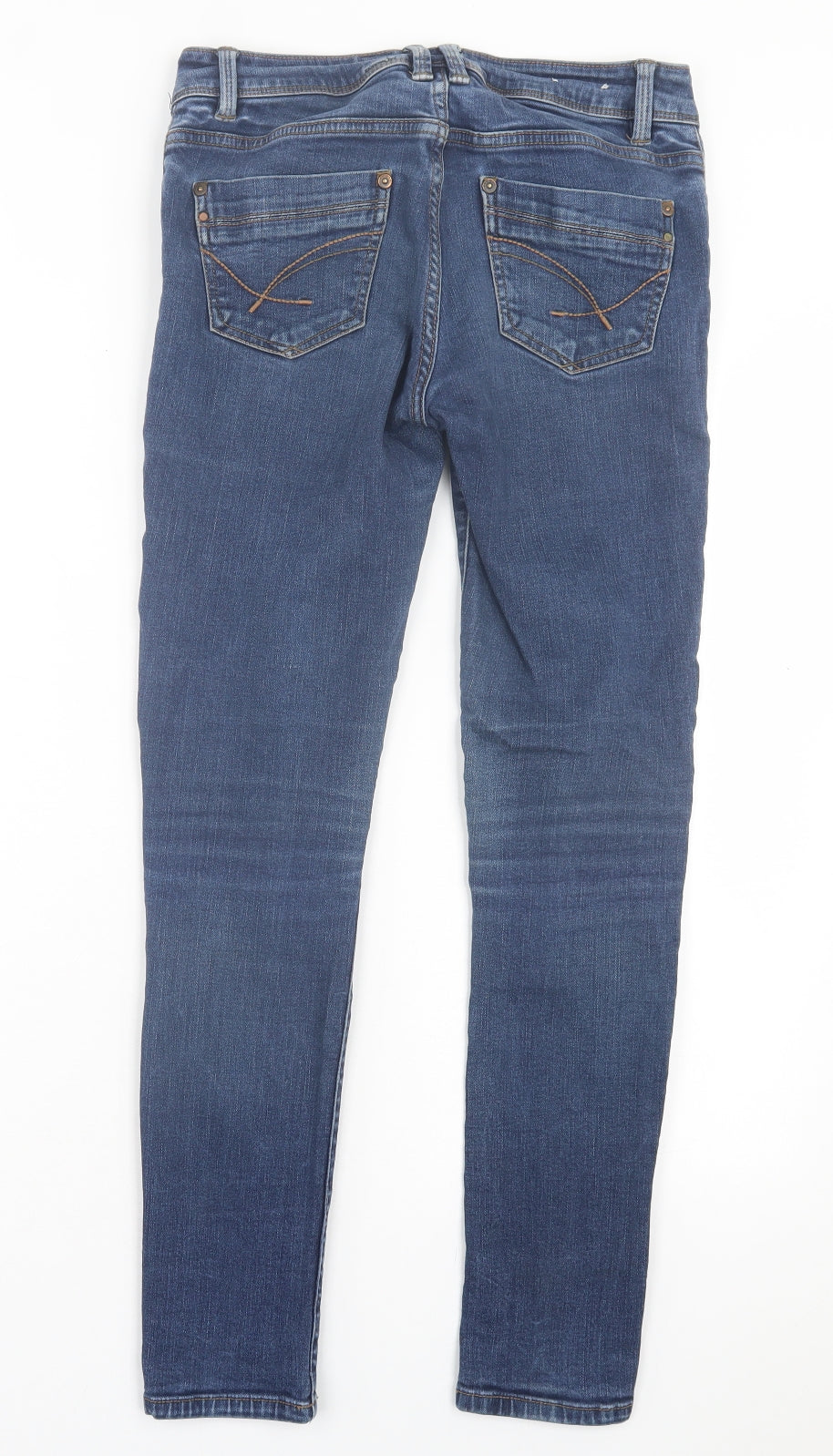 YES YES Womens Blue Cotton Skinny Jeans Size 10 L27 in Regular Zip - Super Skinny
