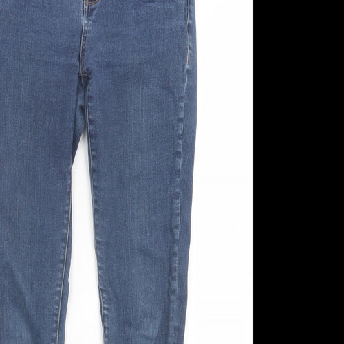 YES YES Womens Blue Cotton Skinny Jeans Size 10 L27 in Regular Zip - Super Skinny