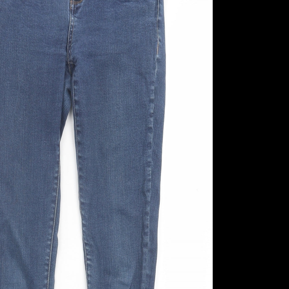 YES YES Womens Blue Cotton Skinny Jeans Size 10 L27 in Regular Zip - Super Skinny