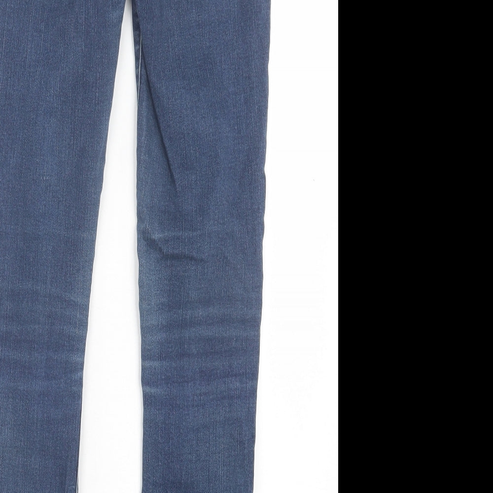 YES YES Womens Blue Cotton Skinny Jeans Size 10 L27 in Regular Zip - Super Skinny