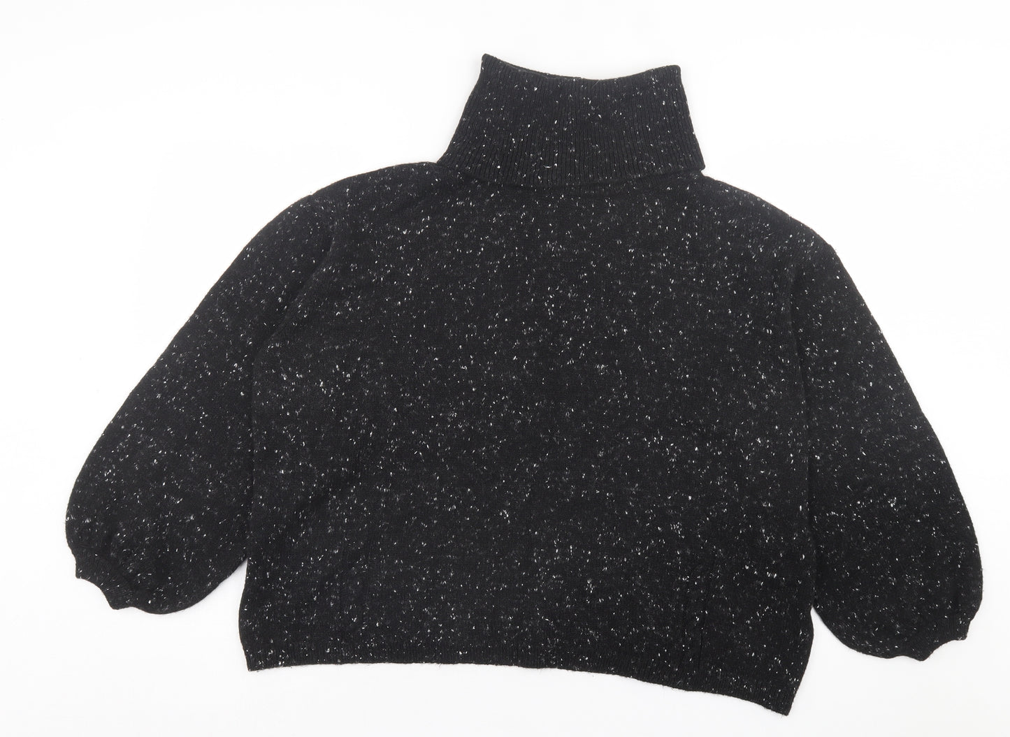NEXT Womens Black Roll Neck Acrylic Pullover Jumper Size L