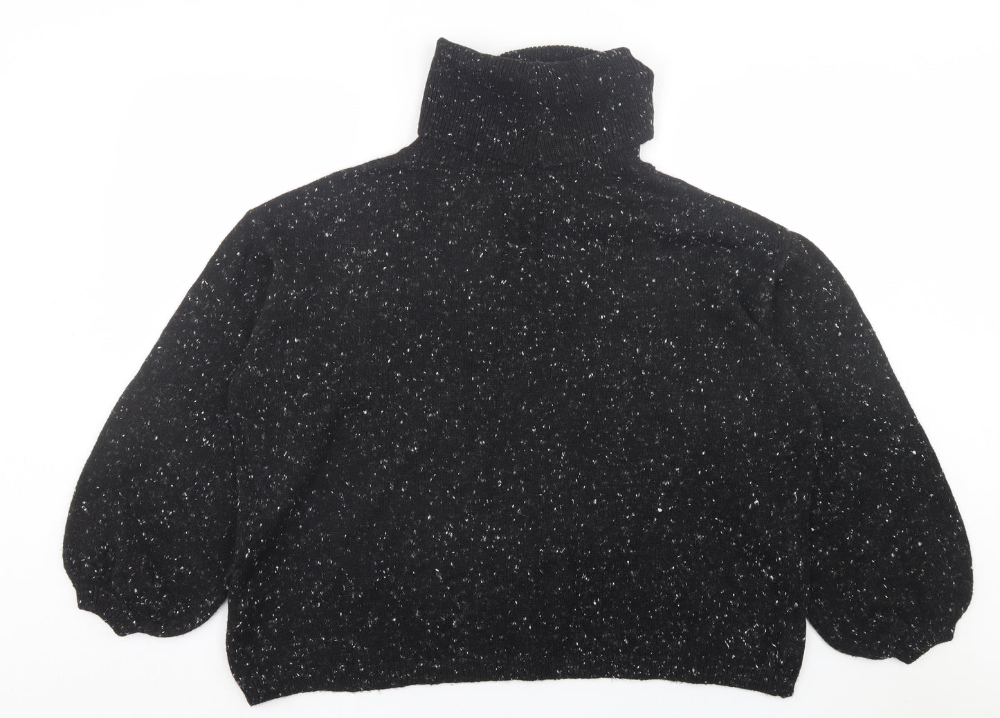 NEXT Womens Black Roll Neck Acrylic Pullover Jumper Size L