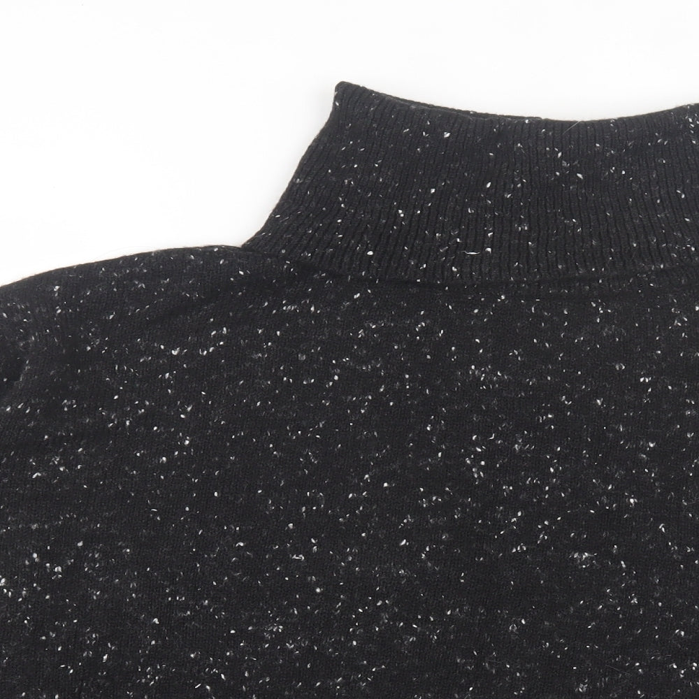 NEXT Womens Black Roll Neck Acrylic Pullover Jumper Size L