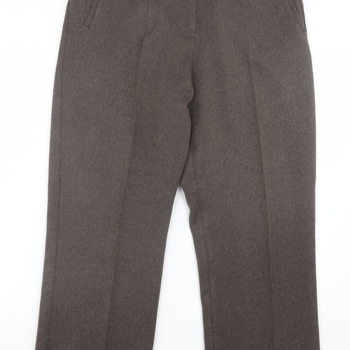 Autonomy Womens Brown Polyester Trousers Size 16 L27 in Regular Hook & Eye