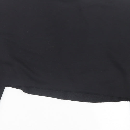 SheIn Womens Black Polyester Pullover Sweatshirt Size XS Pullover - Cropped
