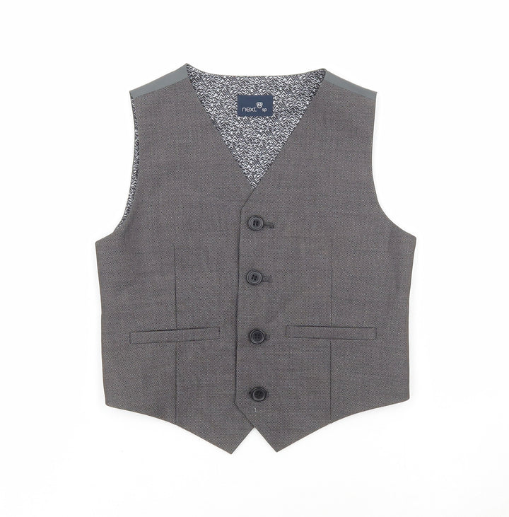 NEXT Boys Grey Gilet Blazer Size 3-4 Years Button - Suit